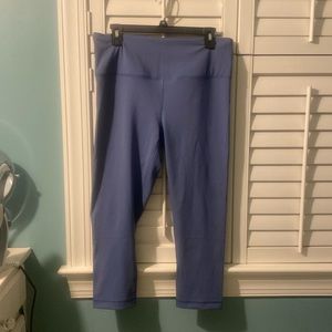 90 degree yoga pants. Ankle length, color blue, size XL, never worn